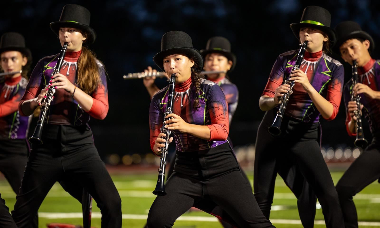 Ravenwood High marching band performs